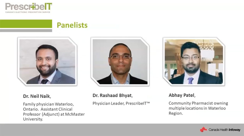 Snapshot of Panelists for PrescribeIT Webinar