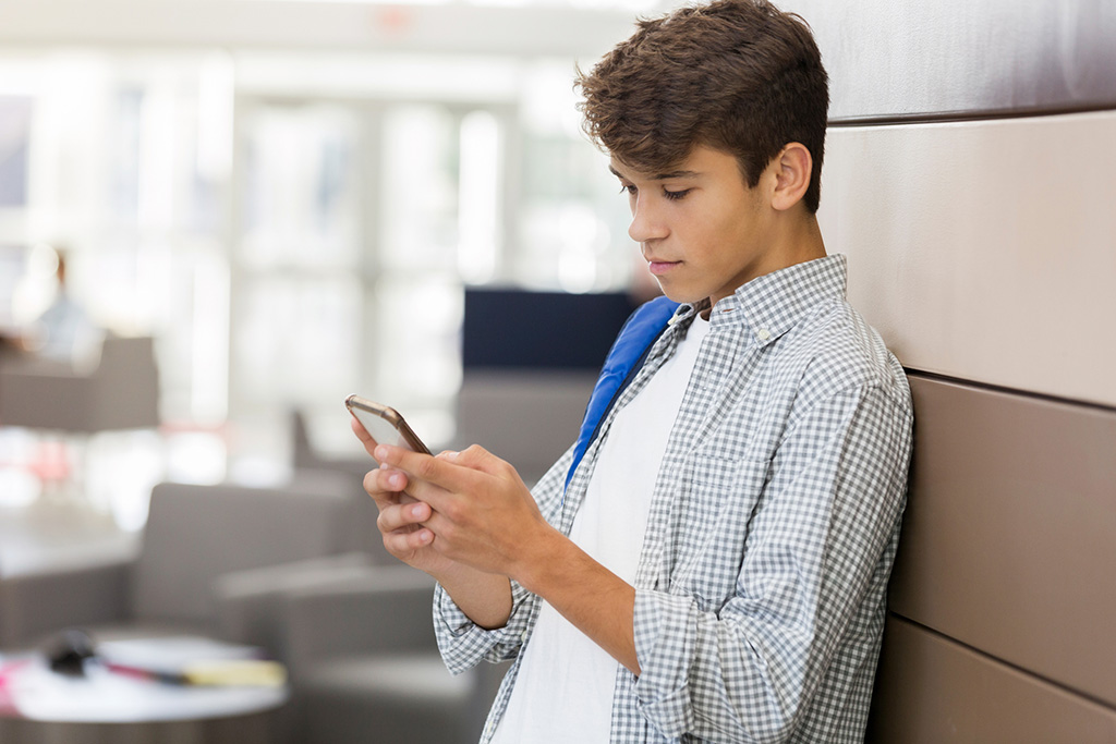 Young man on phone 