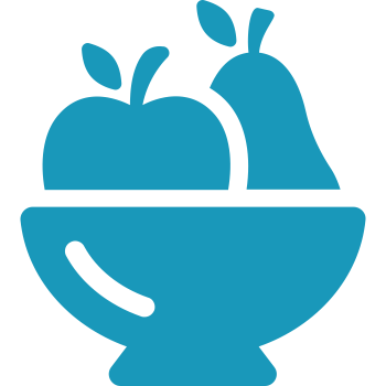 icône d'un bol de fruits